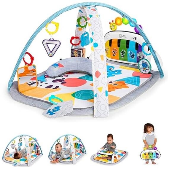 Baby Einstein 4-in-1 Kickin' Tunes Music and Language Play Gym and Piano Tummy - Picture 7 of 14